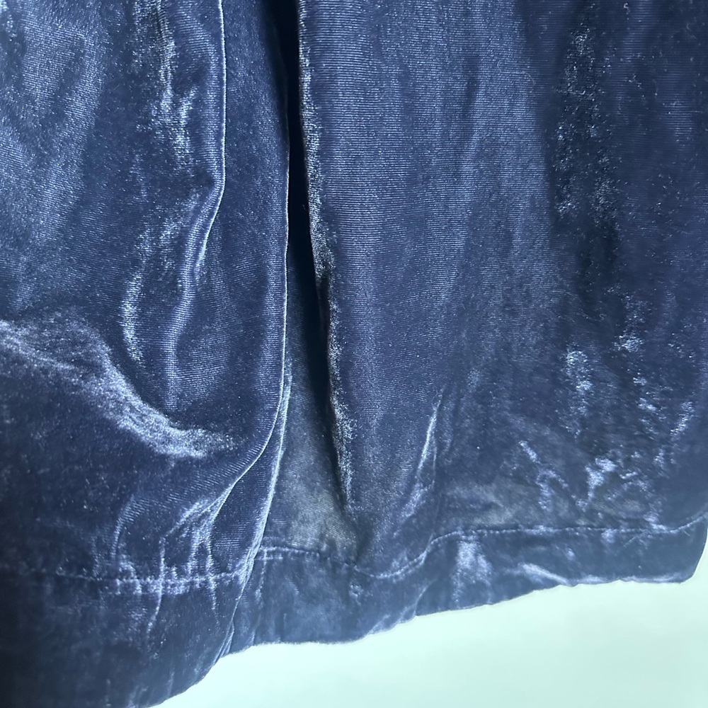 Free People Navy Velvet Mini Dress - Picture 5 of 5